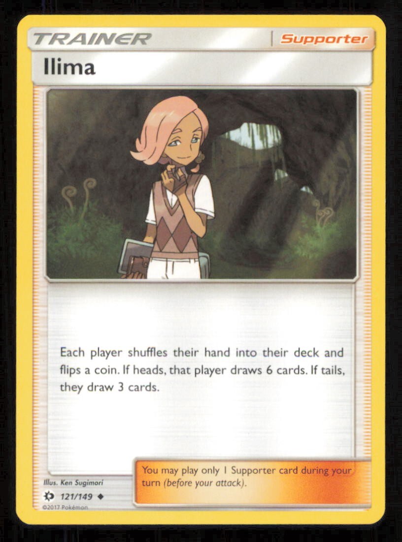 LLIMA 121/149 POKEMON CARD ENGLISH SM BASE SET TRAINER NM