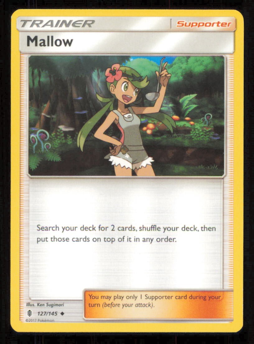 MALLOW 127/145 POKEMON CARD ENGLISH SM GUARDIANS RISING TRAINER UNCOMMON NM