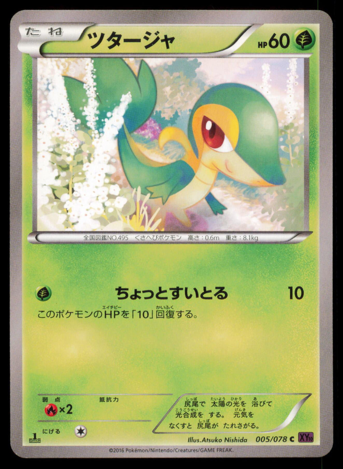 SNIVY 005/078 POKEMON CARD JAPANESE XY10 PSYCHIC KING COMMON MP