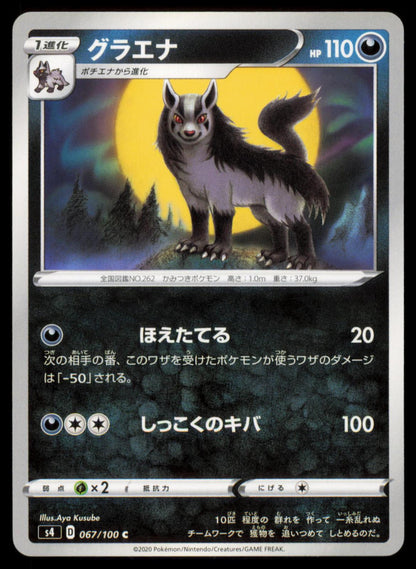 Mightyena 067/100 POKEMON CARD Japanese s4 Amazing Volt Tackle Common NM