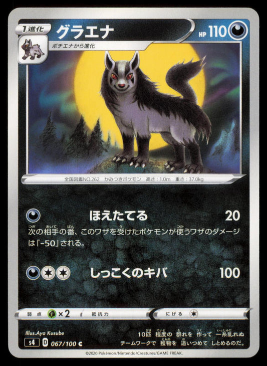 Mightyena 067/100 POKEMON CARD Japanese s4 Amazing Volt Tackle Common NM