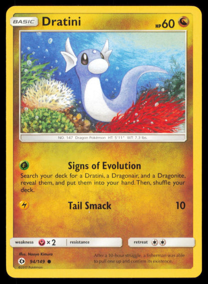 Dratini 94/149 Pokemon Card English SM Sun Moon Base Set Common LP