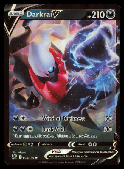 Darkrai V 098/189 Pokemon Card English SWSH Astral Radiance Ultra Rare Holo NM