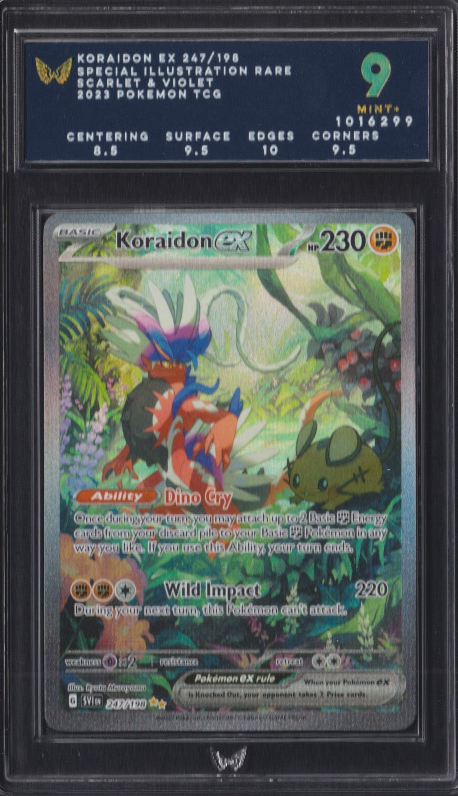 KORAIDON EX 247/198 ARK 9 POKEMON ENGLISH SV SCARLET & VIOLET FULL ART SIR HOLO