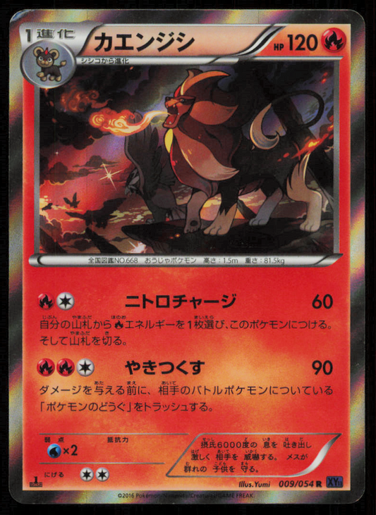 PYROAR 009/054 R POKEMON CARD JAPANESE XY11 FEVER BURST HOLO RARE PLAYED