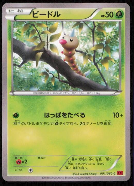 WEEDLE 001/060 POKEMON CARD JAPANESE XY1 COLLECTION Y COMMON NM