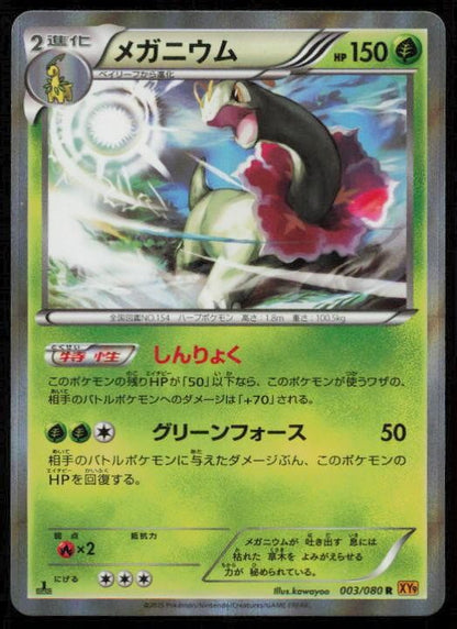 MEGANIUM 003/080 POKEMON CARD JAPANESE XY9 RAGE OF THE BROKEN HEAVENS RARE NM