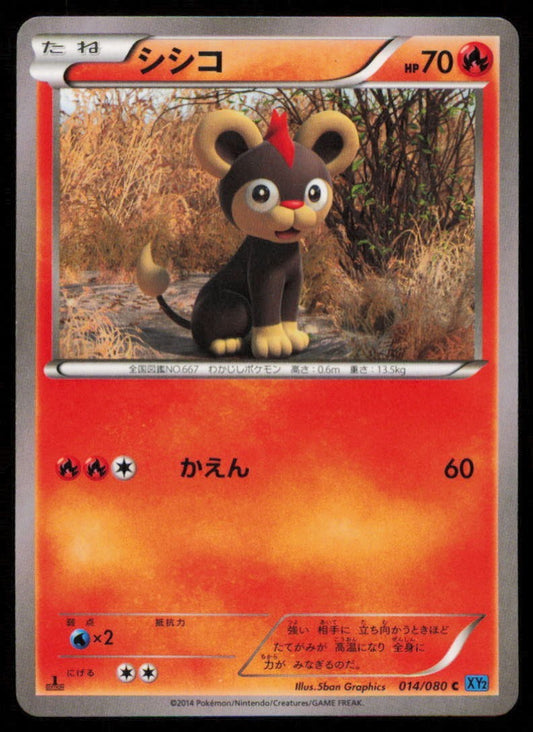 LITLEO 014/080 POKEMON CARD JAPANESE XY2 WILD BLAZE COMMON PLAYED