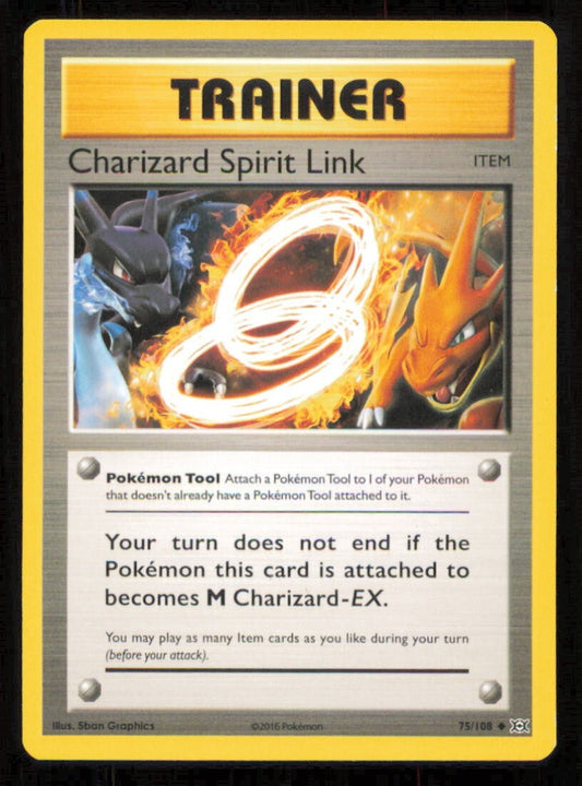 CHARIZARD SPIRIT LINK 75/108 POKEMON CARD ENGLISH XY EVOLUTIONS TRAINER  NM