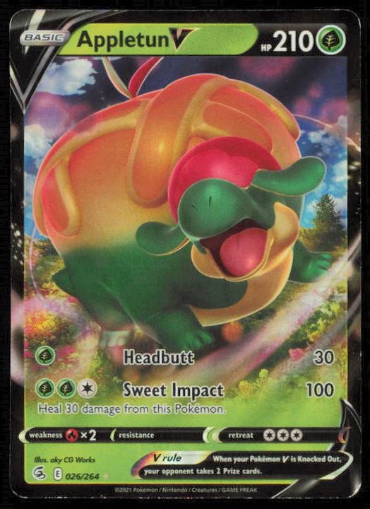 APPLETUN V 026/264 POKEMON CARD ENGLISH SWSH ULTRA RARE
