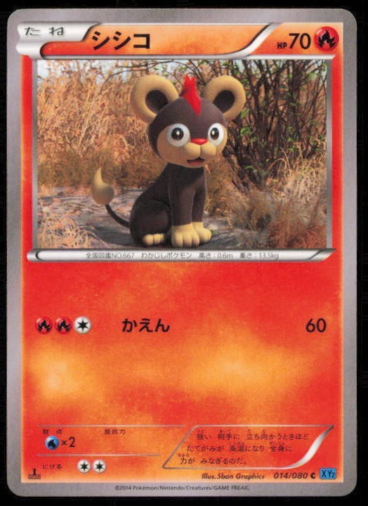 LITLEO 014/080 POKEMON CARD JAPANESE XY2 WILD BLAZE COMMON LP