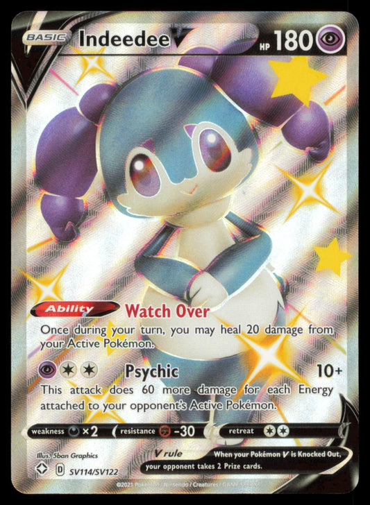 INDEEDEE V 316/190 POKEMON CARD ENGLISH SHINING FATES SHINY SECRET RARE NM