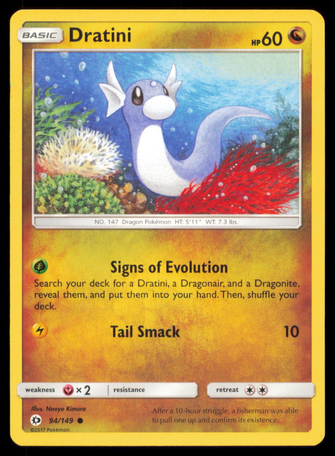 Dratini 94/149 Pokemon Card English SM Sun Moon Base Set Common LP