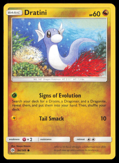 Dratini 94/149 Pokemon Card English SM Sun Moon Base Set Common LP
