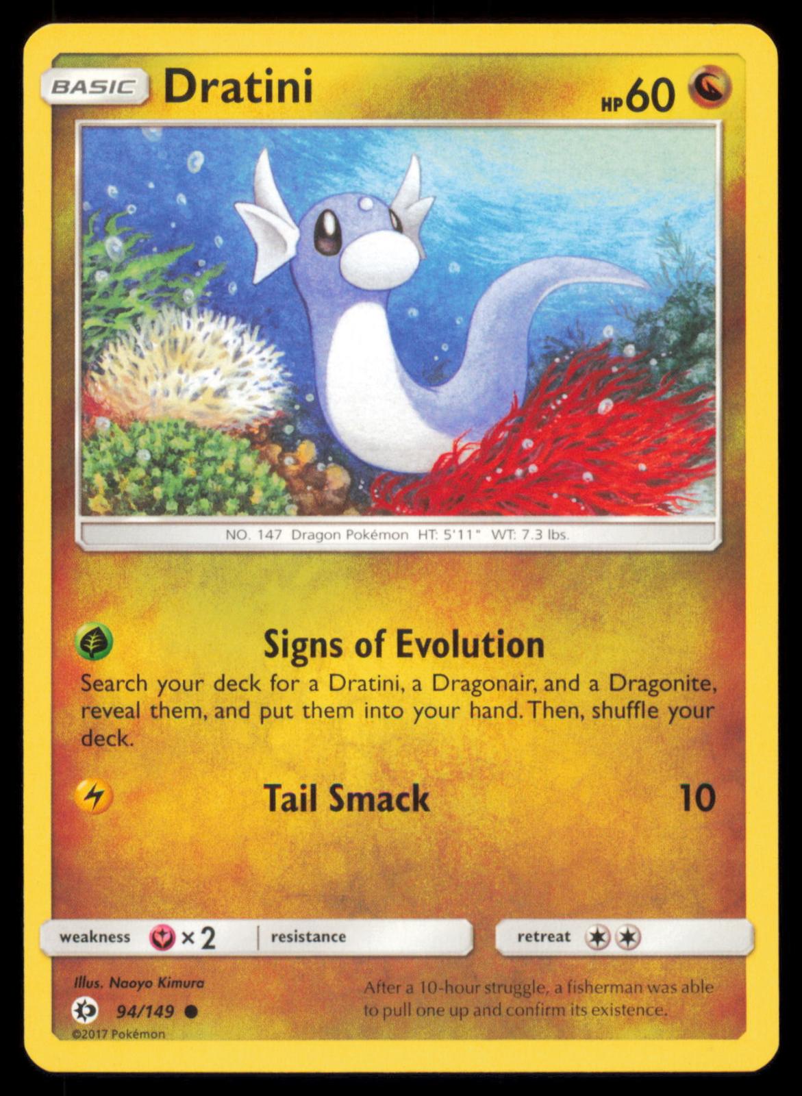 Dratini 94/149 Pokemon Card English SM Sun Moon Base Set Common LP
