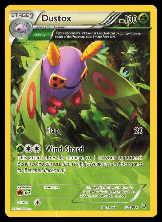 DUSTOX 008/078 POKEMON CARD ENGLISH XY ROARING SKIES HP