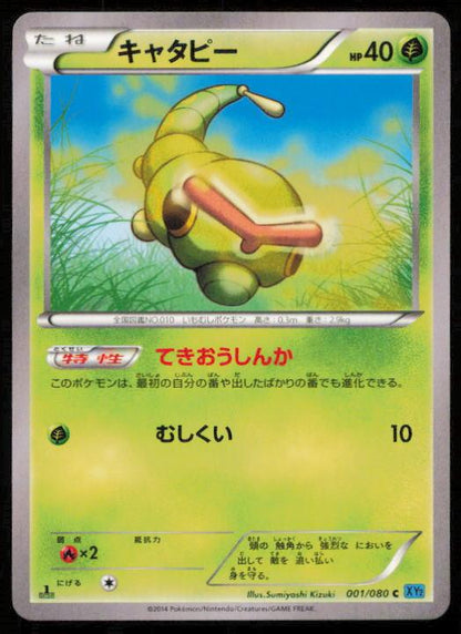 CATERPIE 001/080 POKEMON CARD JAPANESE XY2 WILD BLAZE COMMON LP