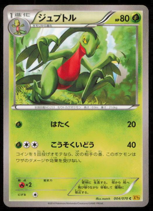 GROVYLE 004/070 POKEMON CARD JAPANESE XY5 GAIA VOLCANO COMMON LP