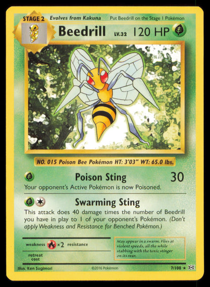 BEEDRILL 007/087 POKEMON CARD ENGLISH  CP6 20TH ANNIVERSARY UNCOMMON MP