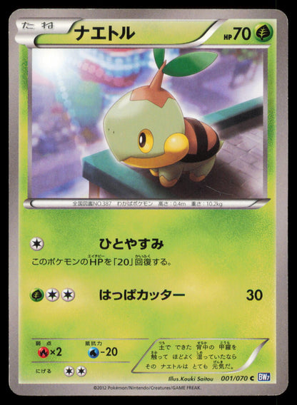 TURTWIG 001/070 POKEMON CARD JAPANESE BW7 PLASMA GALE COMMON HP