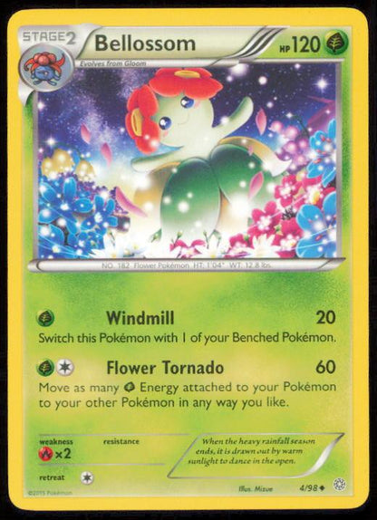 BELLOSSOM 004/081 POKEMON CARD ENGLISH XY COMMON LP
